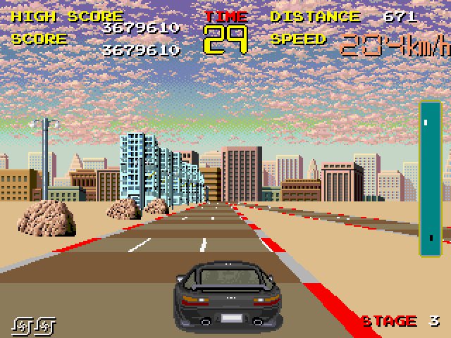 Chase H.Q. Arcade Screenshot: The road here is narrow...