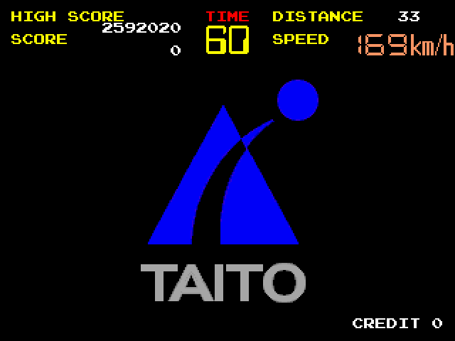 Chase H.Q. Arcade Screenshot: Taito logo.