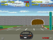 Chase H.Q. for Arcade - Racing towards a tunnel...