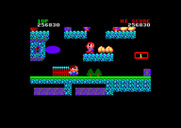 Rainbow Islands for Amstrad CPC - Starting monster island.