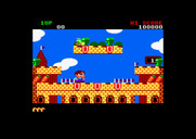Rainbow Islands for Amstrad CPC - Game start.