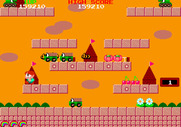 Rainbow Islands for Arcade - Don't get hit by these trucks!