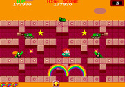 Rainbow Islands for Arcade - Jumping up some more platforms...