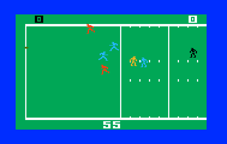 Sharp Shot Intellivision Screenshot: Touchdown passing.