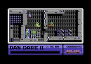 Dan Dare II: Mekon's Revenge for Commodore 64 - You can shoot that contraption through the small hole in the wall.