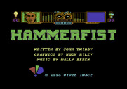 Hammerfist for Commodore 64 - Title screen.