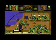 Hammerfist for Commodore 64 - You'll need to fight this giant blob to get to the next room.
