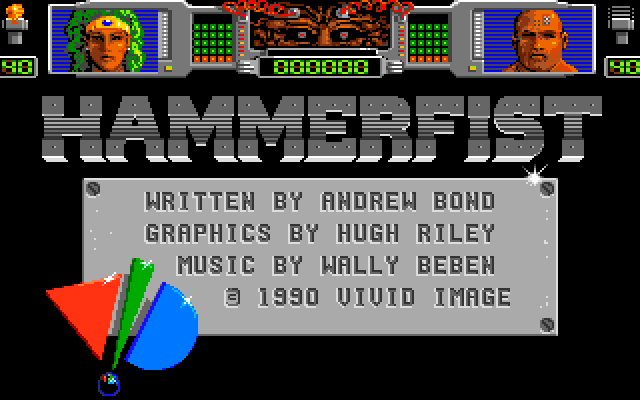 Hammerfist Amiga Screenshot: Title screen