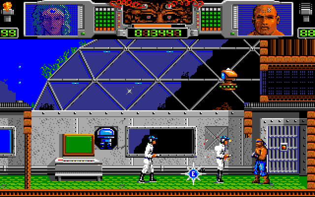 Hammerfist Amiga Screenshot: More security arrives!