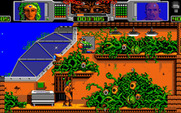 Hammerfist for Amiga - You'll need to destroy this blob-like creature before moving on.