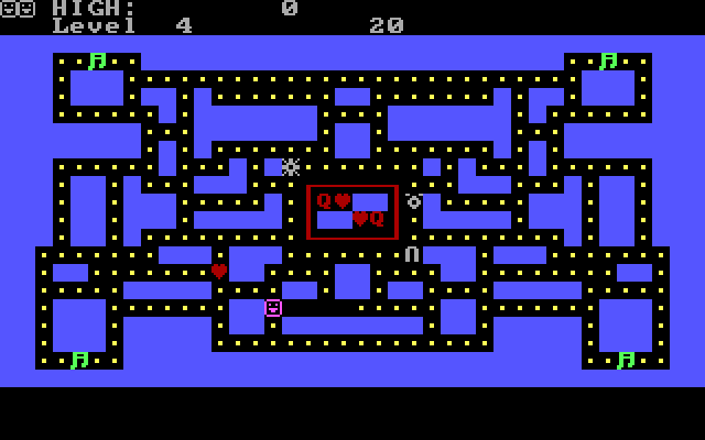 Queen of Hearts Maze Game, The IBM PC/Compatibles Screenshot: The game begins.