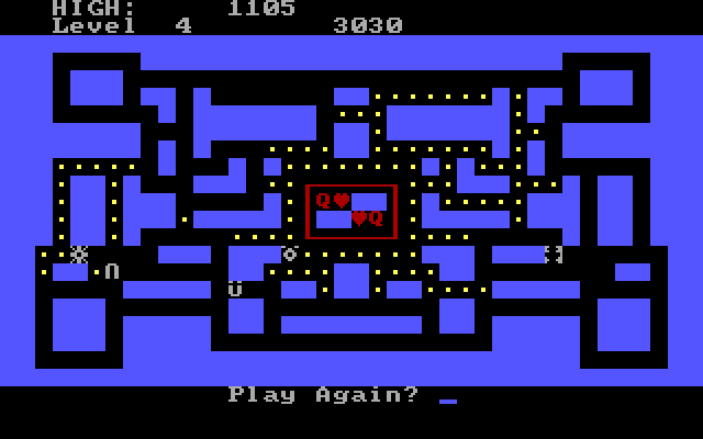 Queen of Hearts Maze Game, The IBM PC/Compatibles Screenshot: Game over.