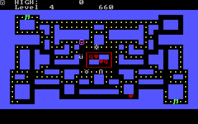 Queen of Hearts Maze Game, The IBM PC/Compatibles Screenshot: Uh oh, almost trapped here, better be quick!