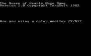 Queen of Hearts Maze Game, The for IBM PC/Compatibles - Title screen.