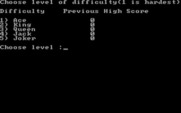 Queen of Hearts Maze Game, The for IBM PC/Compatibles - Select difficulty level.