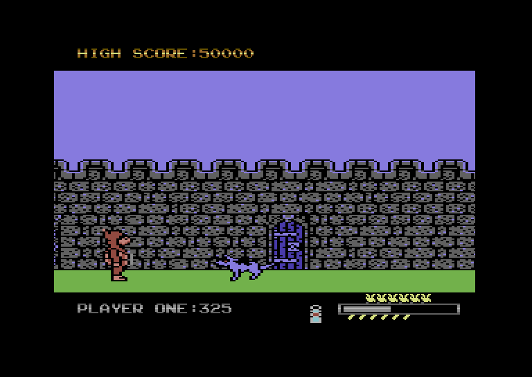 Black Lamp Commodore 64 Screenshot: Wandering outside...