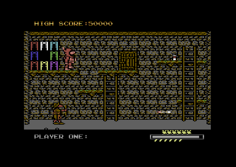 Black Lamp Commodore 64 Screenshot: Game start.