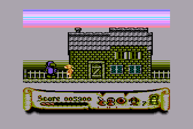 Black Lamp Atari 8-bit Screenshot: Even outside different creatures attack!