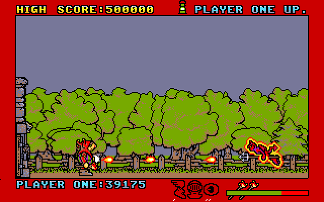 Black Lamp Amiga Screenshot: Attacking what looks like a demon...