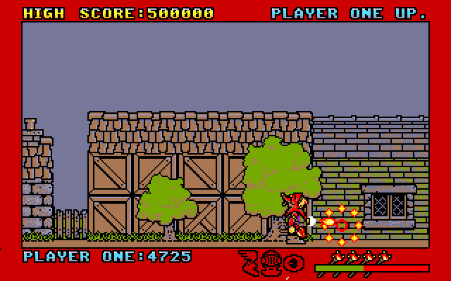Black Lamp Amiga Screenshot: Attack successful, one enemy destroyed...