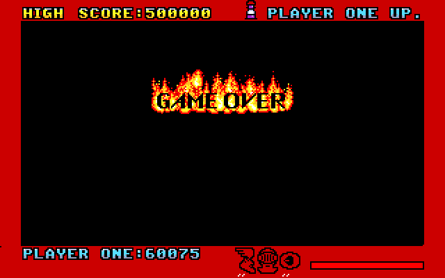 Black Lamp Amiga Screenshot: Game over.