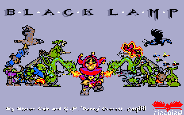 Black Lamp Amiga Screenshot: Title screen.