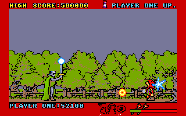 Black Lamp Amiga Screenshot: A swordsman attacks!