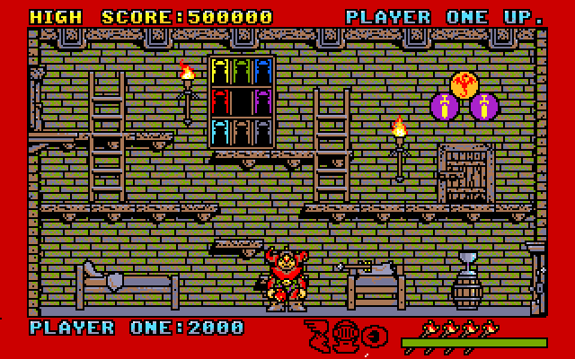 Black Lamp Amiga Screenshot: Game start.