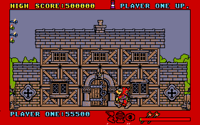Black Lamp Amiga Screenshot: Outside yet another building...