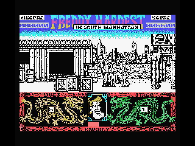Freddy Hardest in South Manhattan MSX Screenshot: I'm surrounded!