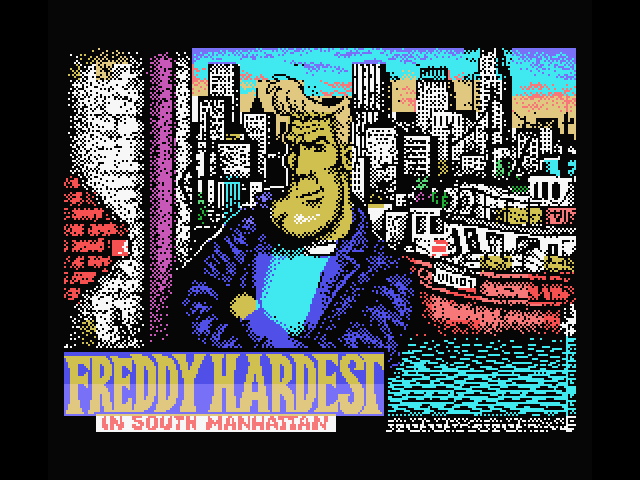 Freddy Hardest in South Manhattan MSX Screenshot: Loading screen.