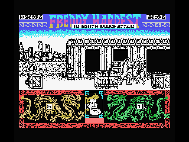 Freddy Hardest in South Manhattan MSX Screenshot: Fighting opponents...
