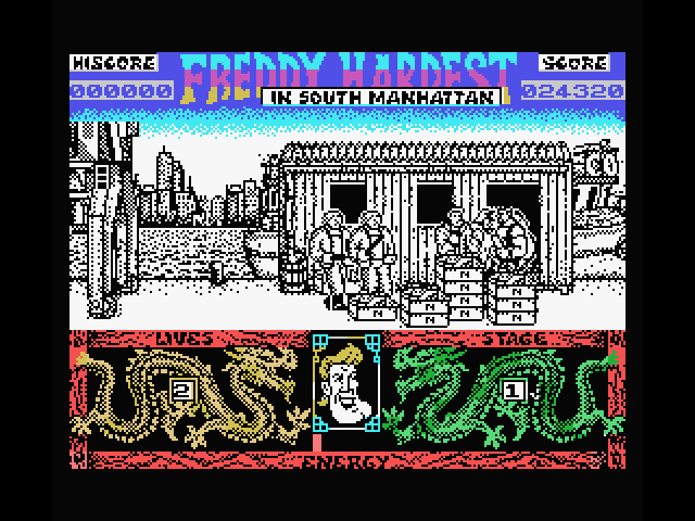 Freddy Hardest in South Manhattan MSX Screenshot: Fights are usually not very fair!