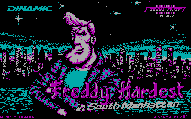 Freddy Hardest in South Manhattan IBM PC/Compatibles Screenshot: Title screen.