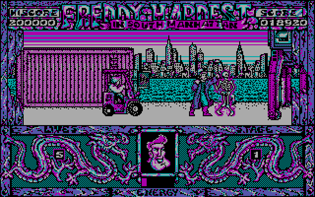 Freddy Hardest in South Manhattan IBM PC/Compatibles Screenshot: Watch out for that forklift!