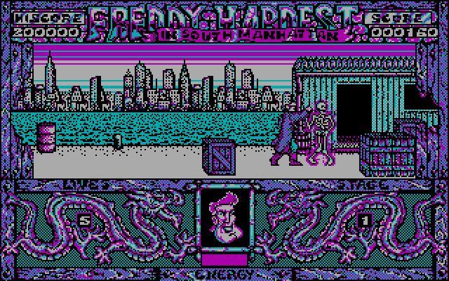 Freddy Hardest in South Manhattan IBM PC/Compatibles Screenshot: Knocked out one opponent, but more will arrive soon!