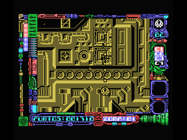 Star Dust MSX Screenshot: Shooting more targets...