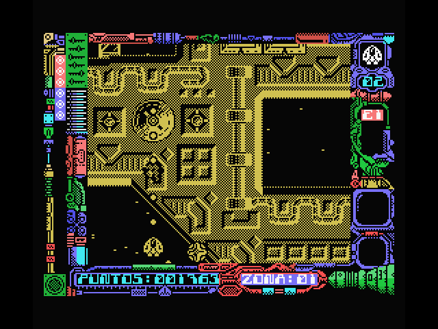 Star Dust MSX Screenshot: I'm under attack!