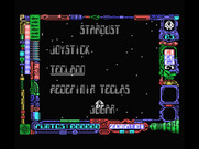 Star Dust for MSX - Title and main menu.