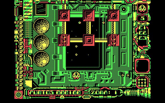 Star Dust IBM PC/Compatibles Screenshot: More targets approach! Don't get shot here...