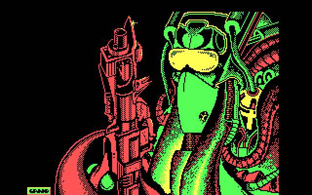 Star Dust IBM PC/Compatibles Screenshot: Loading screen.