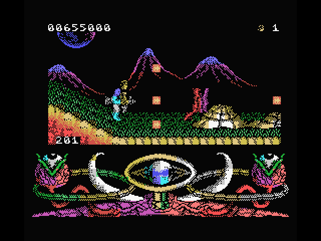 A.M.C.: Astro Marine Corps MSX Screenshot: Giant yellow blobs approach!