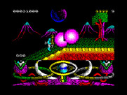 A.M.C.: Astro Marine Corps for ZX Spectrum - Blasting some opponents at close range!