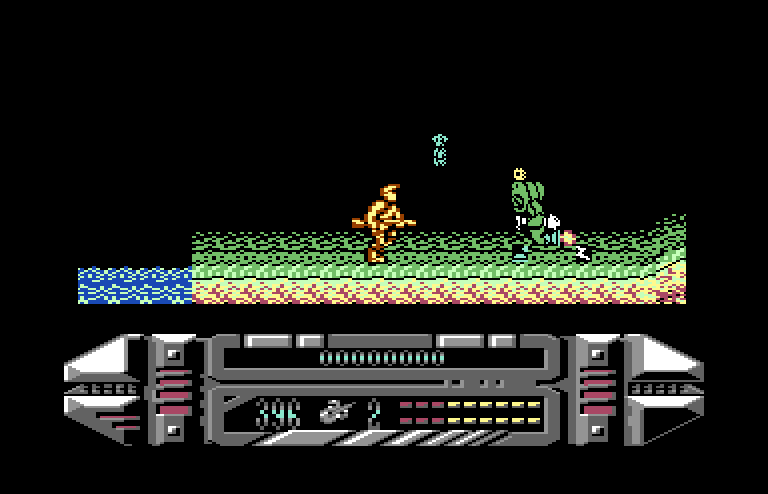 A.M.C.: Astro Marine Corps Commodore 64 Screenshot: Game start.