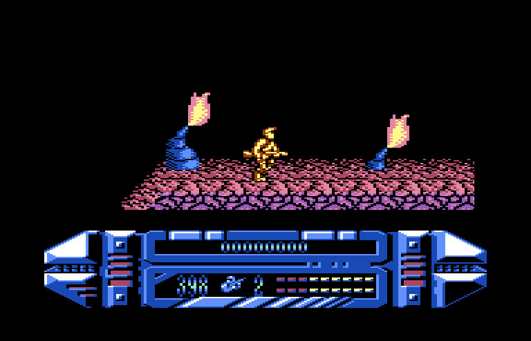 A.M.C.: Astro Marine Corps Commodore 64 Screenshot: On to the next mission...