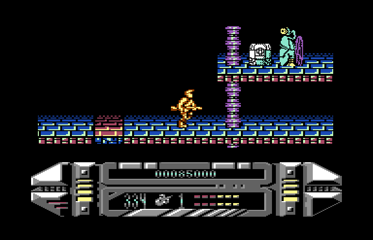 A.M.C.: Astro Marine Corps Commodore 64 Screenshot: There's a few different levels here to explore...