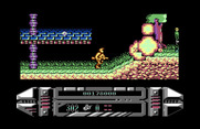 A.M.C.: Astro Marine Corps for Commodore 64 - A barage of enemies run towards you...