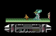 A.M.C.: Astro Marine Corps for Commodore 64 - This opponent is huge! Run away!
