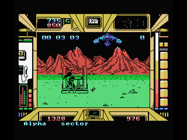 Terrorpods MSX Screenshot: Looks like a terrorpod is attacking!