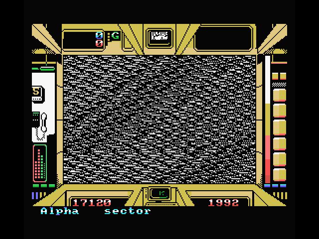 Terrorpods MSX Screenshot: The screen becomes staticy...